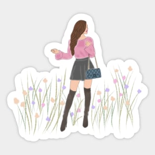 girlish designs Sticker